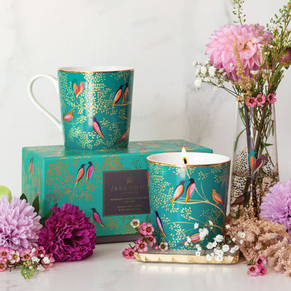 Green Birds Candle & Mug Gift Set