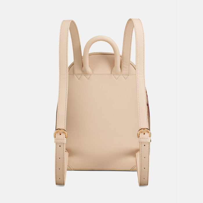 Back of the bag, plain on reverse. Shows adjustable buckle back straps and top carry handle.
