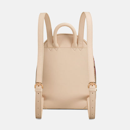 Back of the bag, plain on reverse. Shows adjustable buckle back straps and top carry handle.