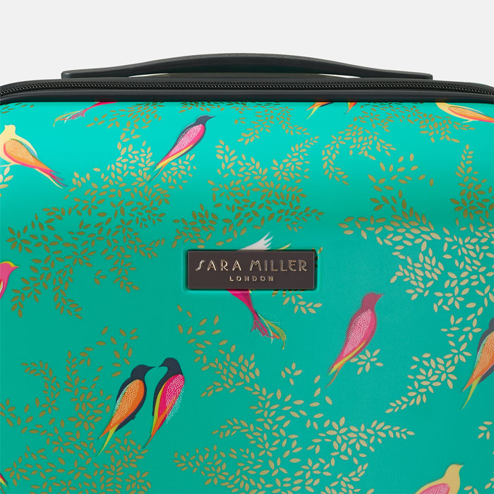 Close up of design and Sara Miller London logo.