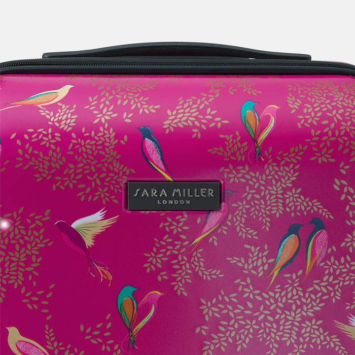 Shows close up of Sara Miller London logo.