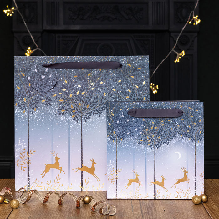 Moonlit Deer Blush & Grey Ombre Large Bag