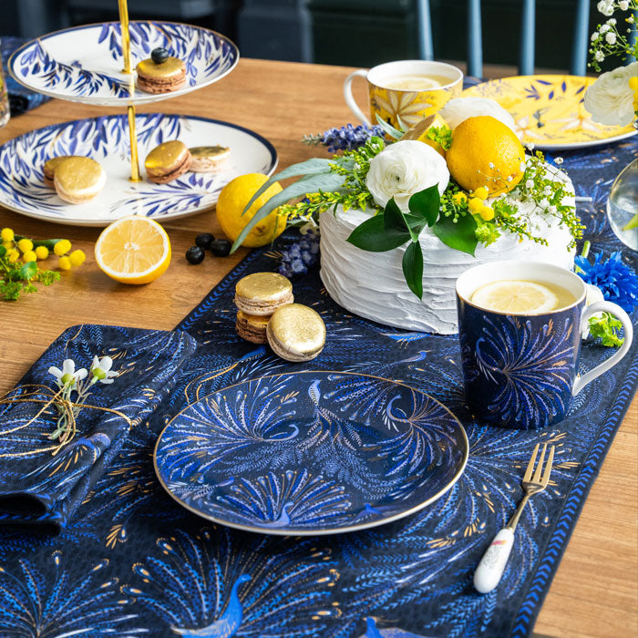 Peacock Parade Table Runner | Sara Miller London