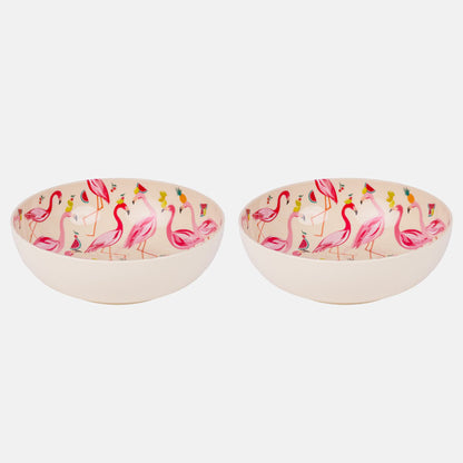 Fabulous Flamingo Picnic Bowl - Set of 2