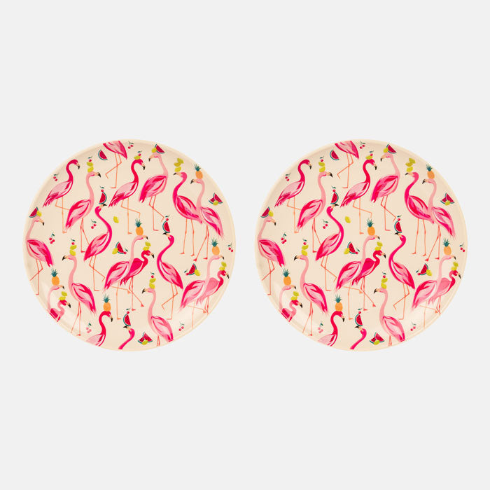 Fabulous Flamingo Picnic Plate - Set of 2