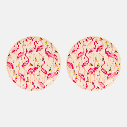 Fabulous Flamingo Picnic Plate - Set of 2
