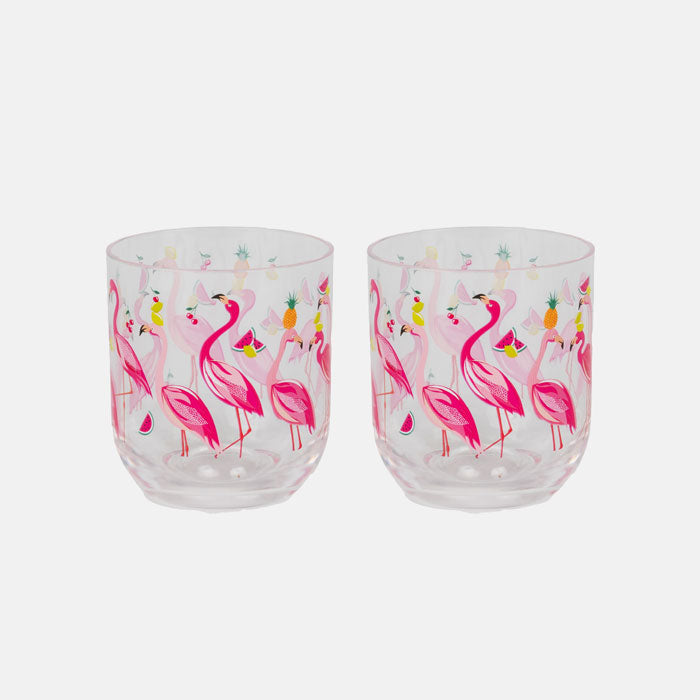 Fabulous Flamingo Picnic Tumbler - Set of 2