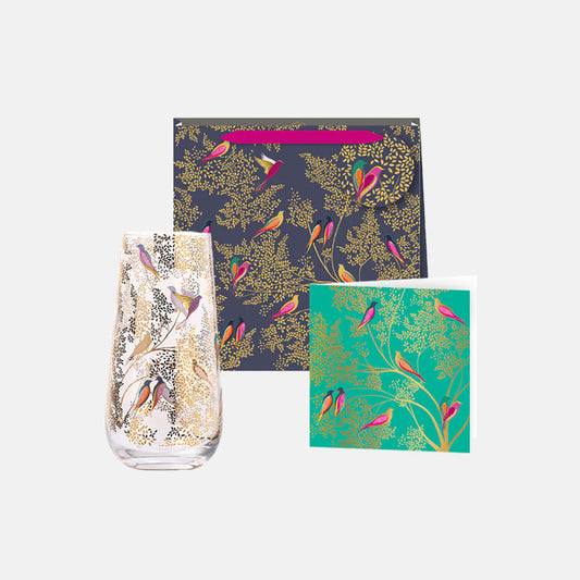 Vase, bag and blank card