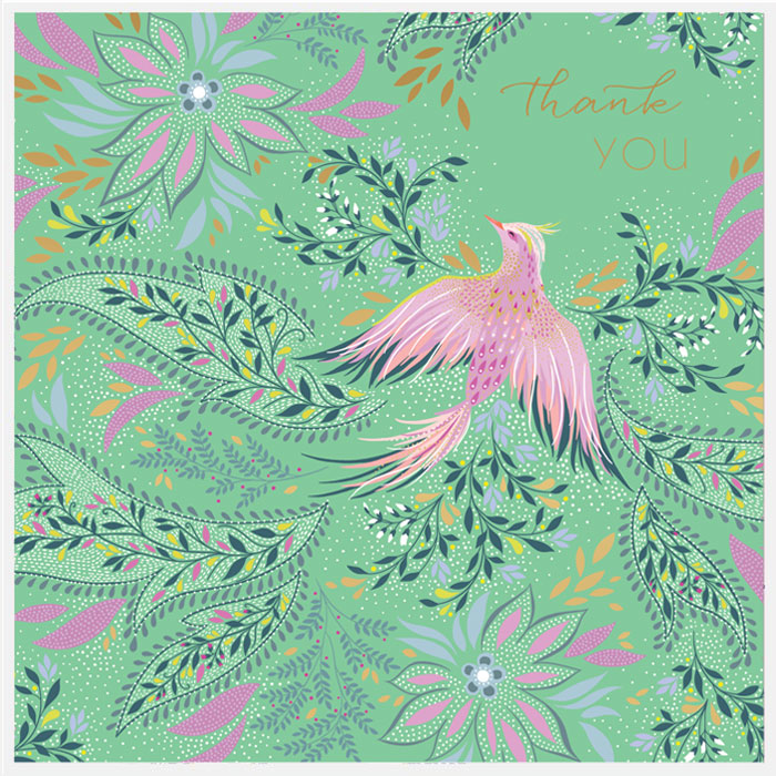 Birds of Paradise Thank You Large Card