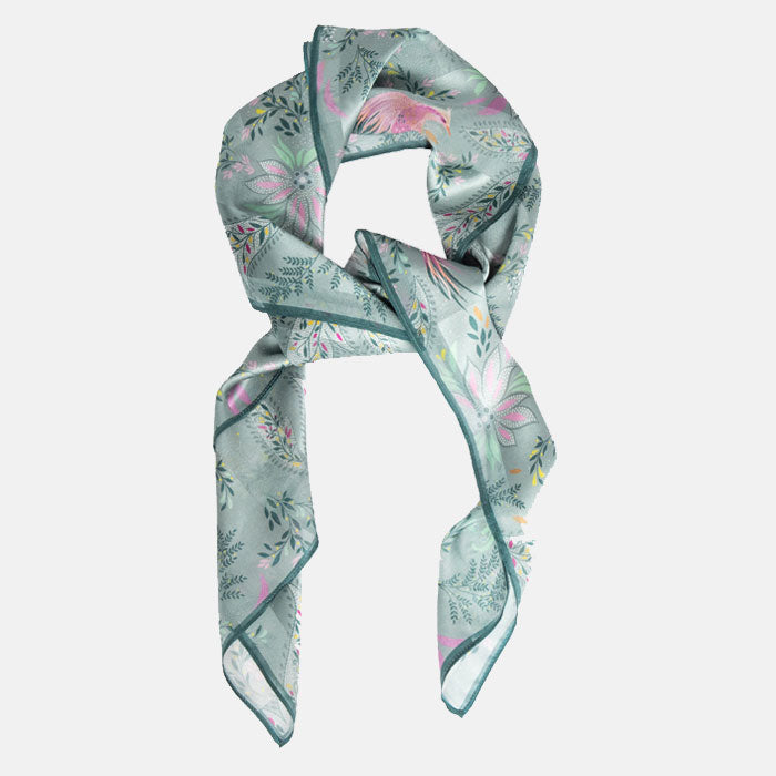Dusky Birds Paradise Boxed Silk Scarf
