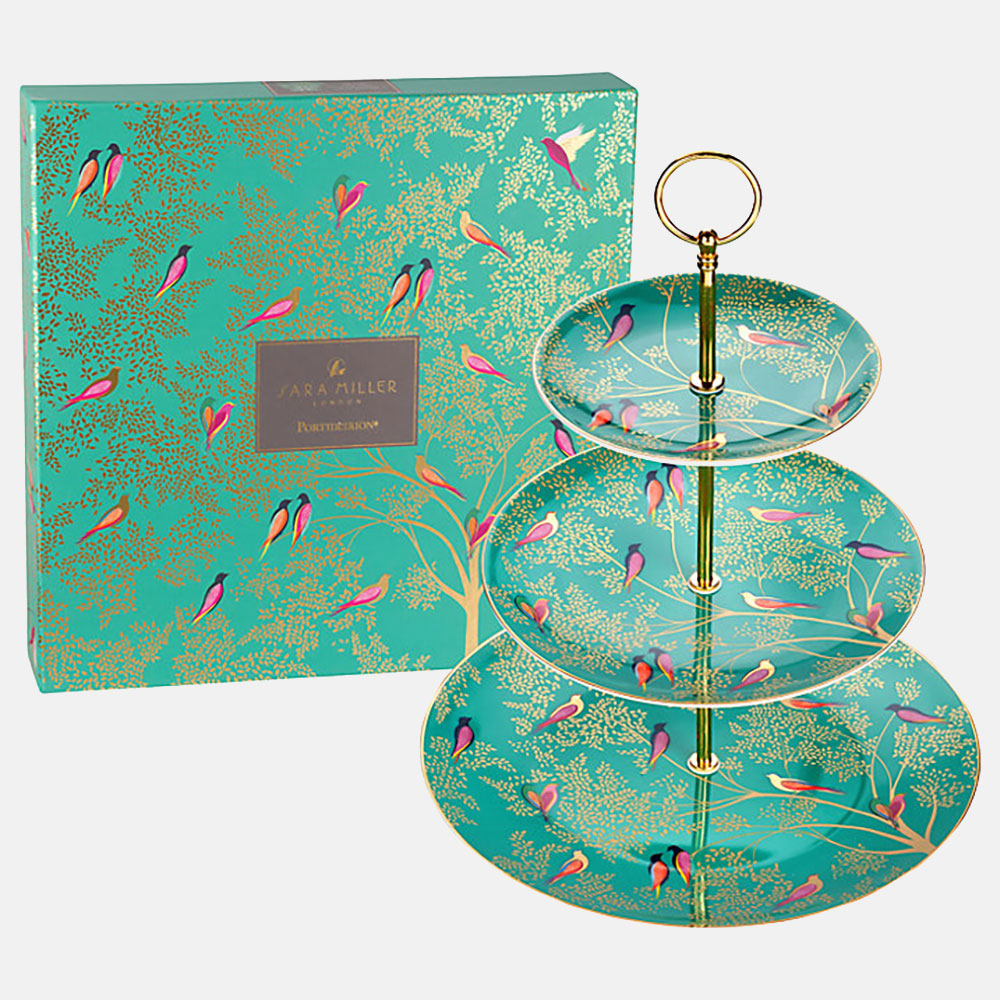 Green Birds 3 Tier Cake Stand