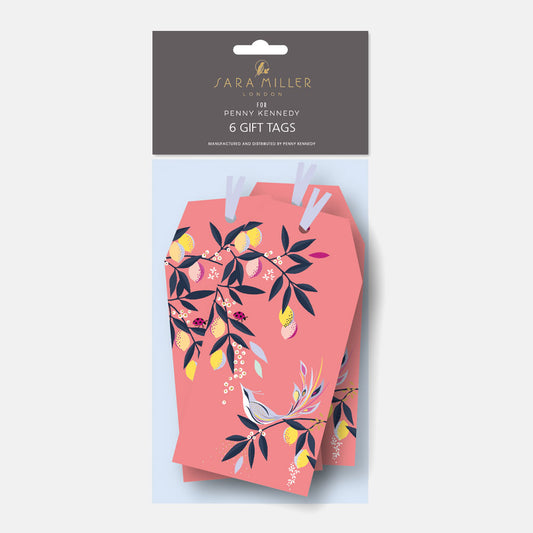 Coral Orchard Birds Gift Tags ¨ Pack of 6