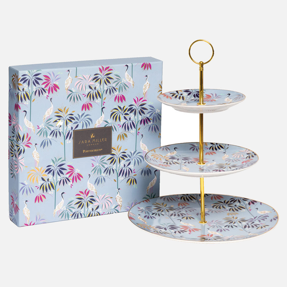 Crane Garden 3 Tier Cake Stand