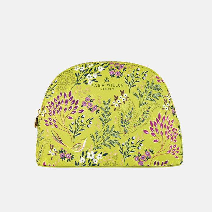Lime Songbird Medium Cosmetic Bag
