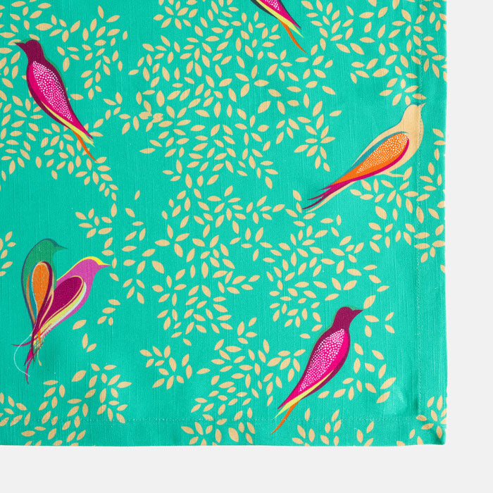 Green Birds Tablecloth