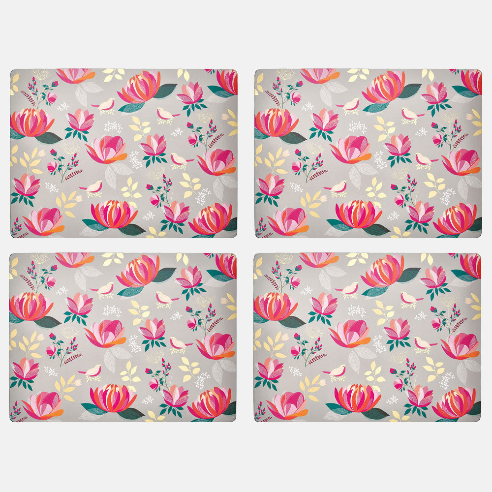 Collection de sets de table Pivoine Grise
