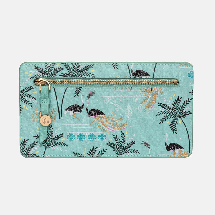 Mint Ostrich & Palms Travel Organiser and Keyring Gift Set