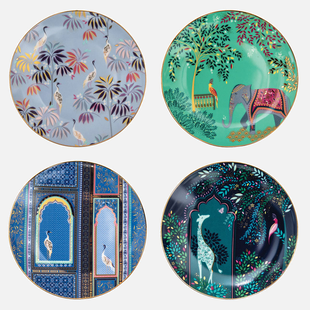 India Cake Plates Set 4