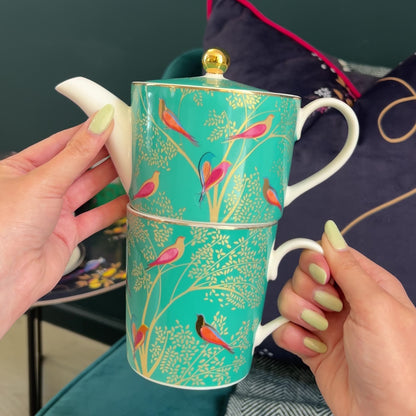 Green Birds Tea For One