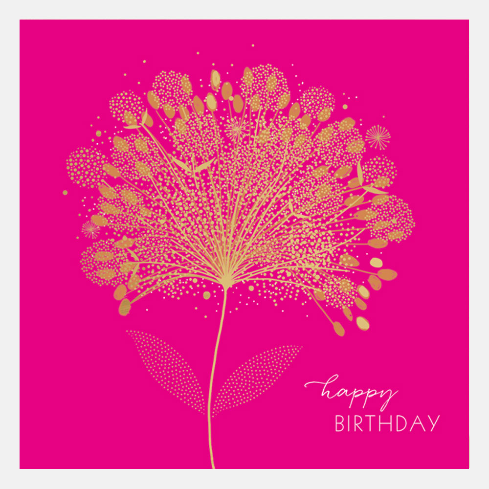 Happy Birthday Flower Head Card