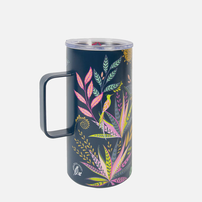 Savannah Botanic Paradise Large Travel Mug - Midnight