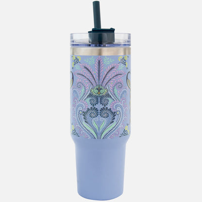 Peacock Filigree Large Travel Tumbler