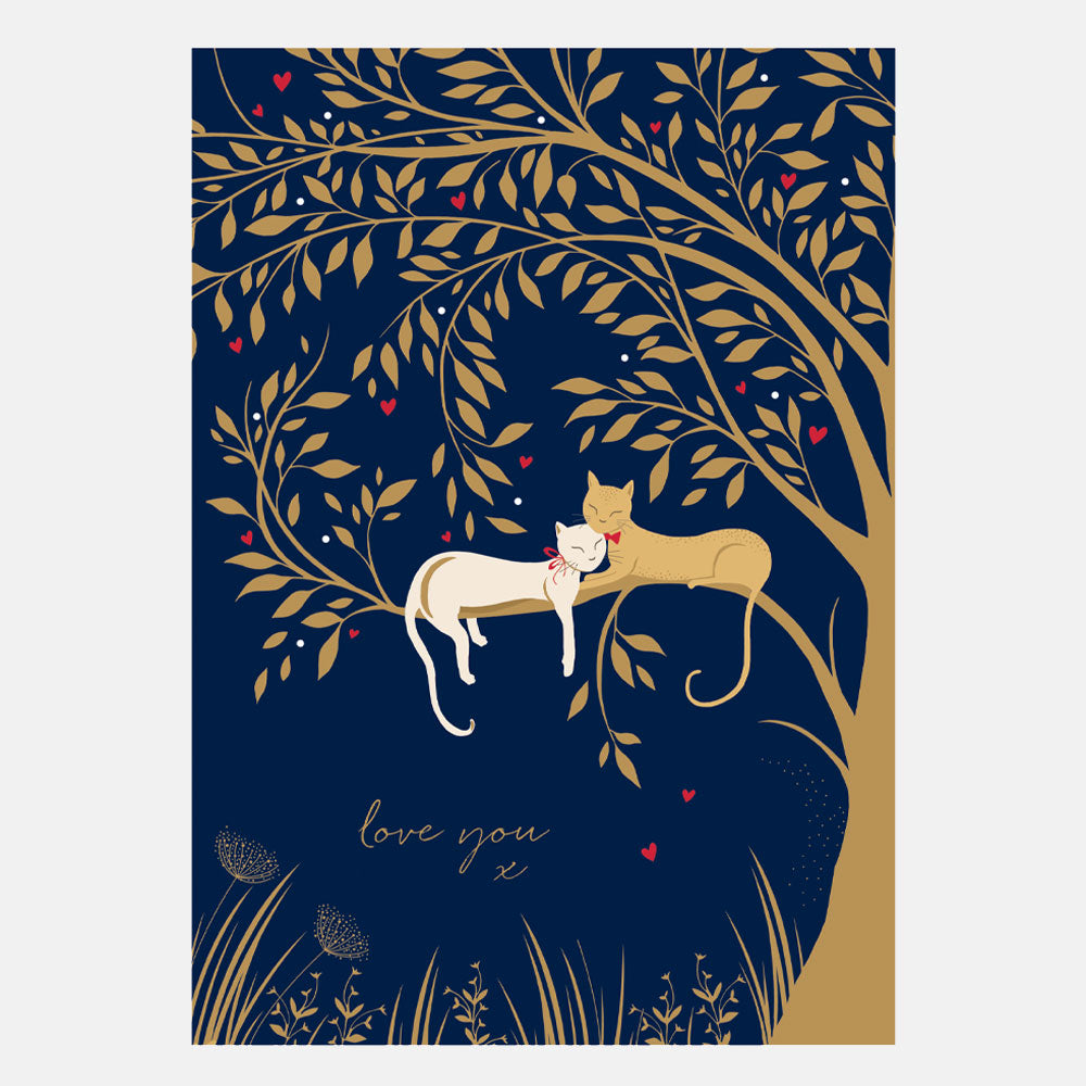 Carte de Saint Valentin "Je t'aime comme de l'herbe à chat"