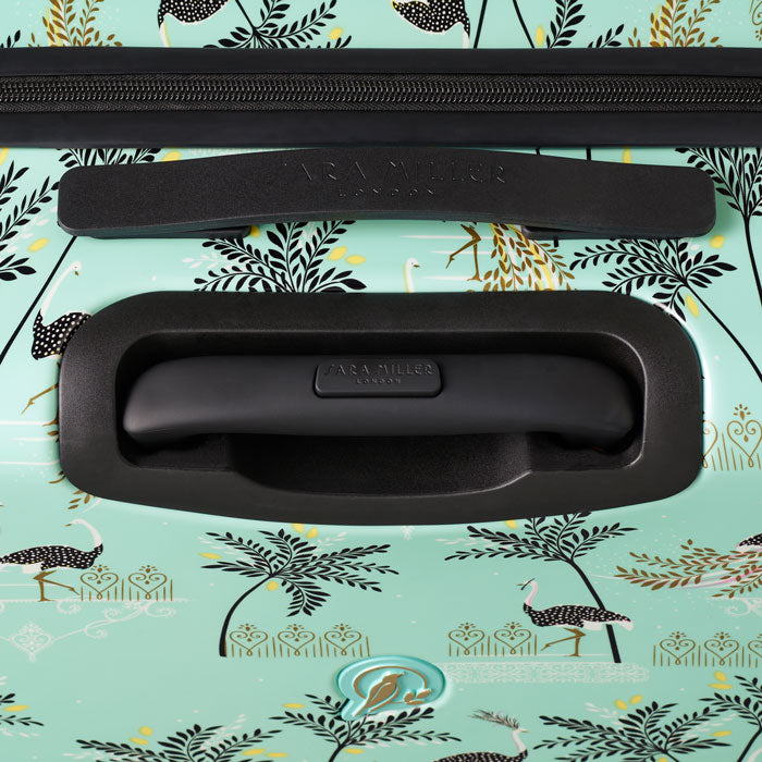 Mint Ostrich & Palms Large Case