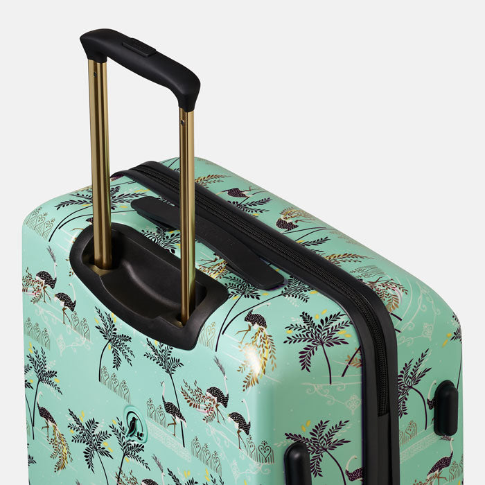 Mint Ostrich & Palms Large Case