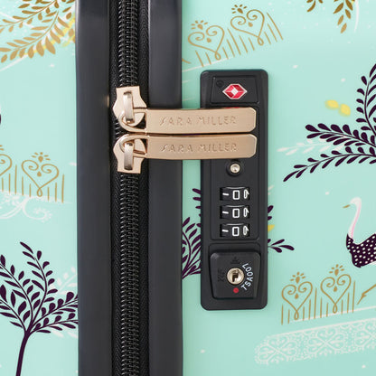 Mint Ostrich & Palms Large Case