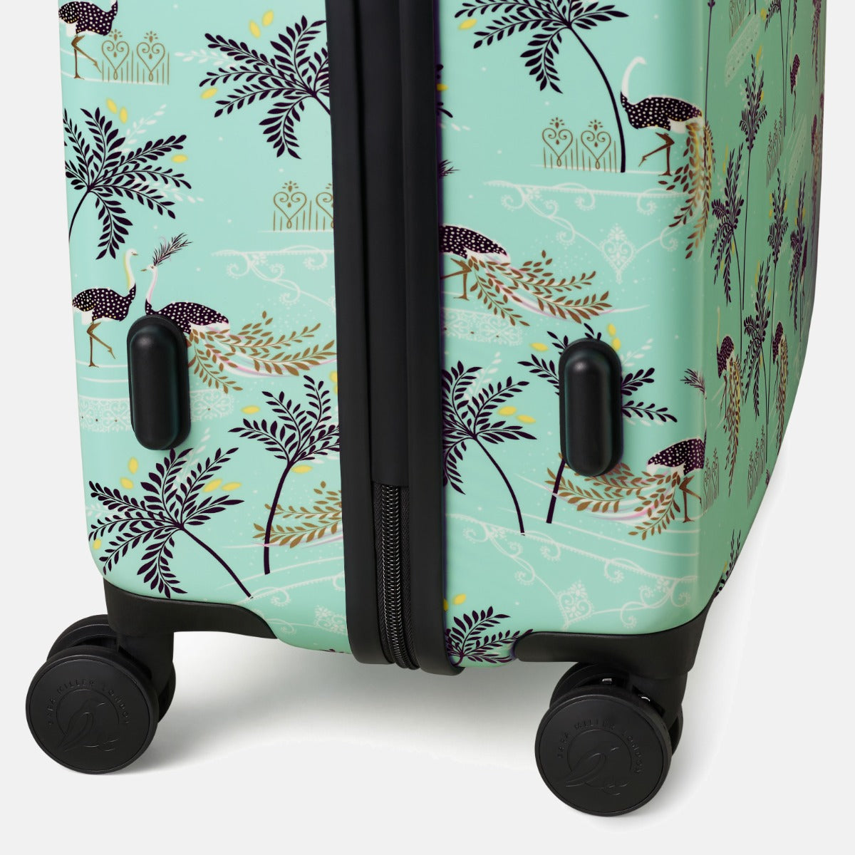 Mint Ostrich & Palms Large Case
