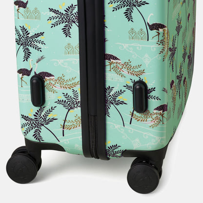 Mint Ostrich & Palms Large Case
