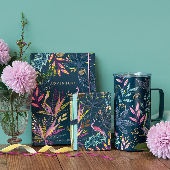 Savannah Botanic Paradise Large Travel Mug - Midnight