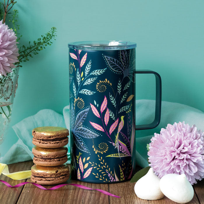 Savannah Botanic Paradise Large Travel Mug - Midnight