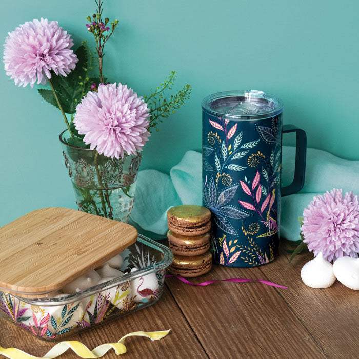 Savannah Botanic Paradise Large Travel Mug - Midnight