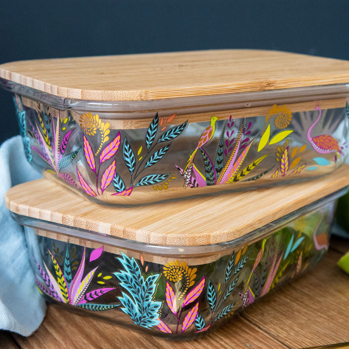 Savannah Botanic Paradise Large Glass Lunch Box