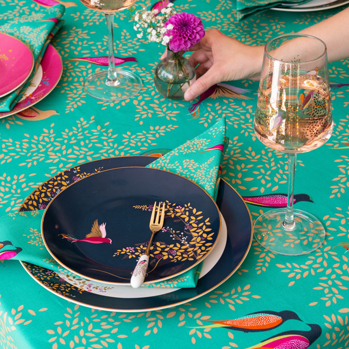 Green Birds Tablecloth