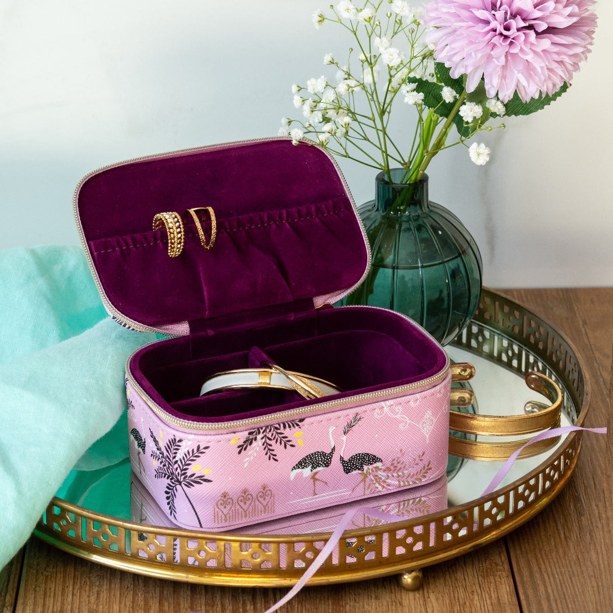 Ostrich & Palms Jewellery Case