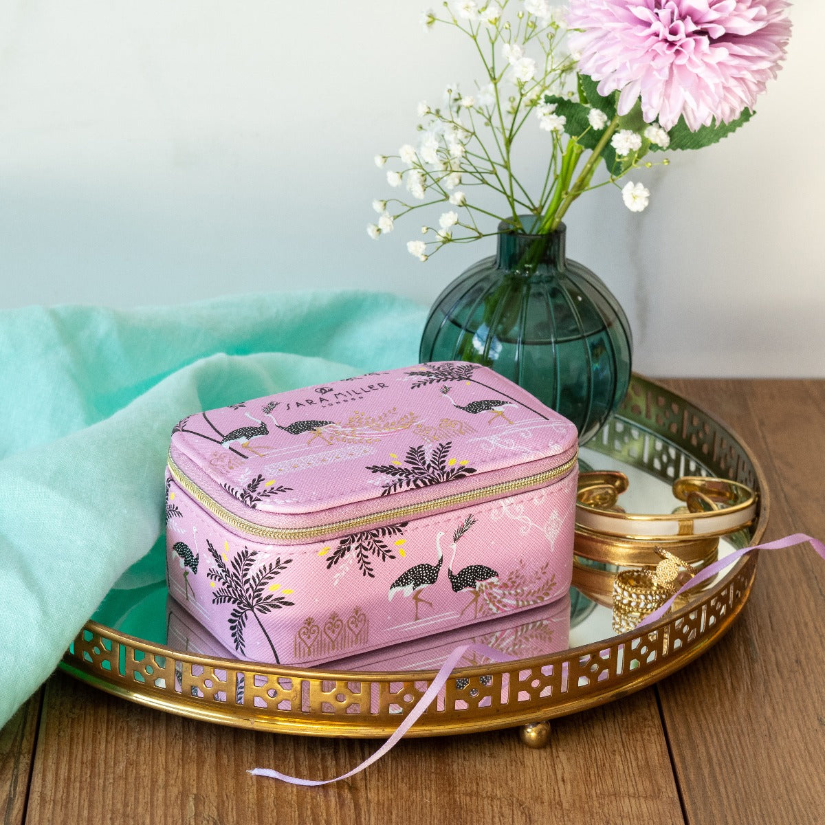 Ostrich & Palms Jewellery Case
