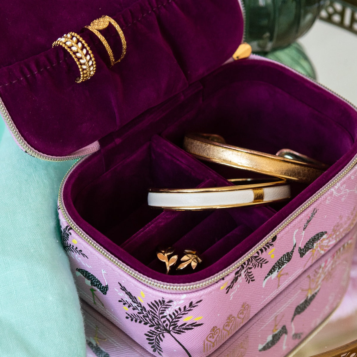 Ostrich & Palms Jewellery Case