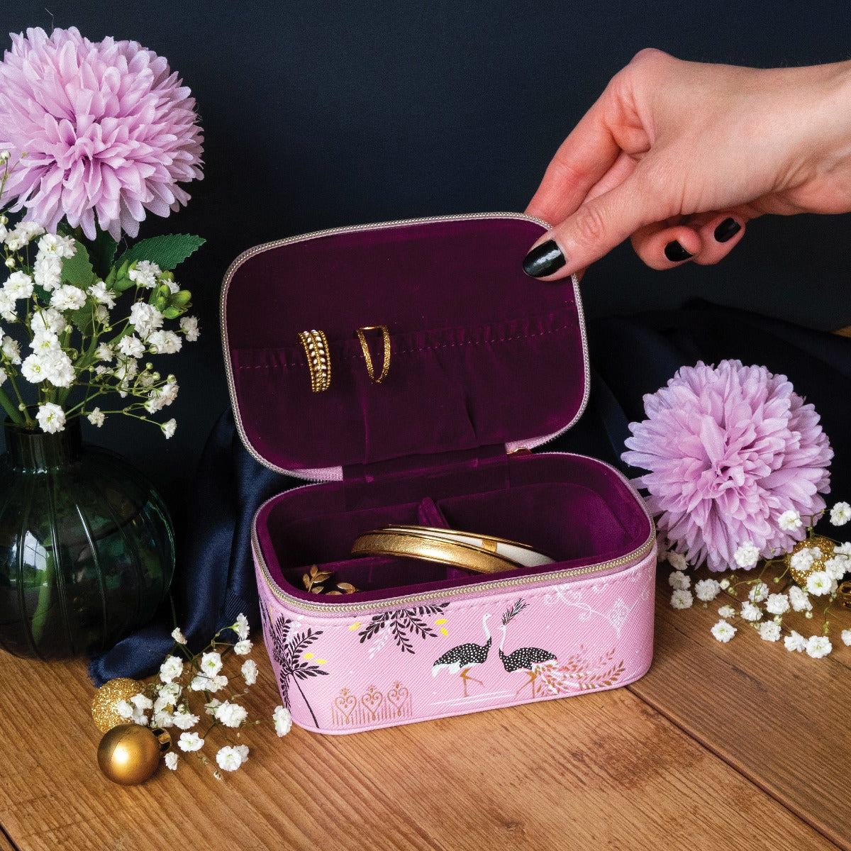Ostrich & Palms Jewellery Case