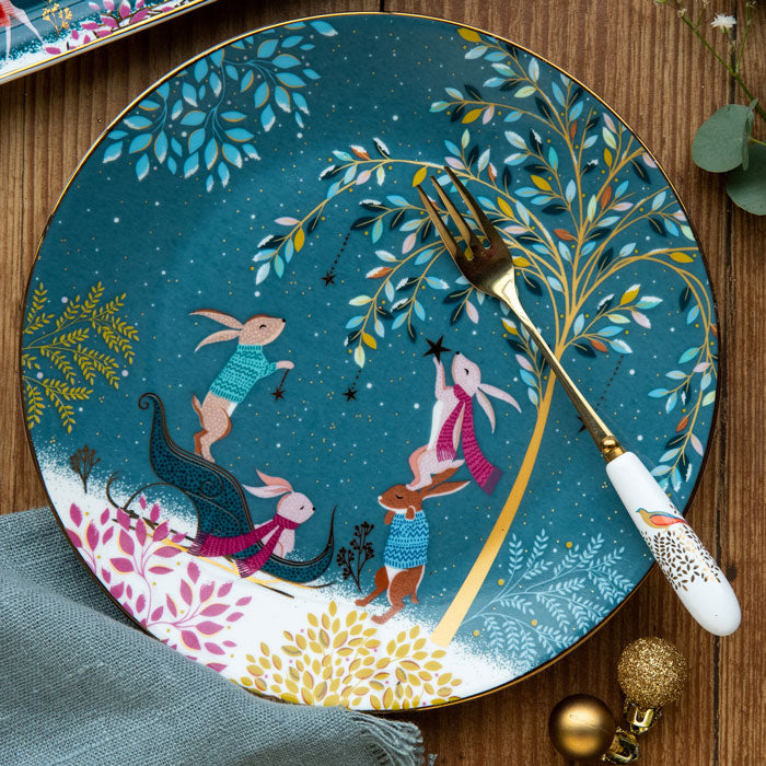 Assiettes à gâteaux Woodland Tales - Lot de 4 pièces assorties