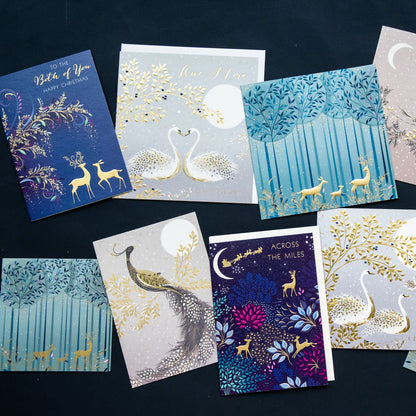 Winter Deer Both of You Christmas Card