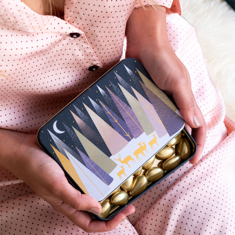 Frosted Pines Small Rectangular Tin