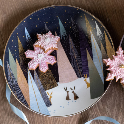 Frosted Pines Rabbit Serving Plate