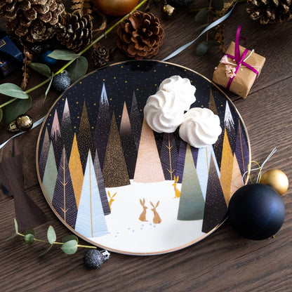 Frosted Pines Rabbit Serving Plate