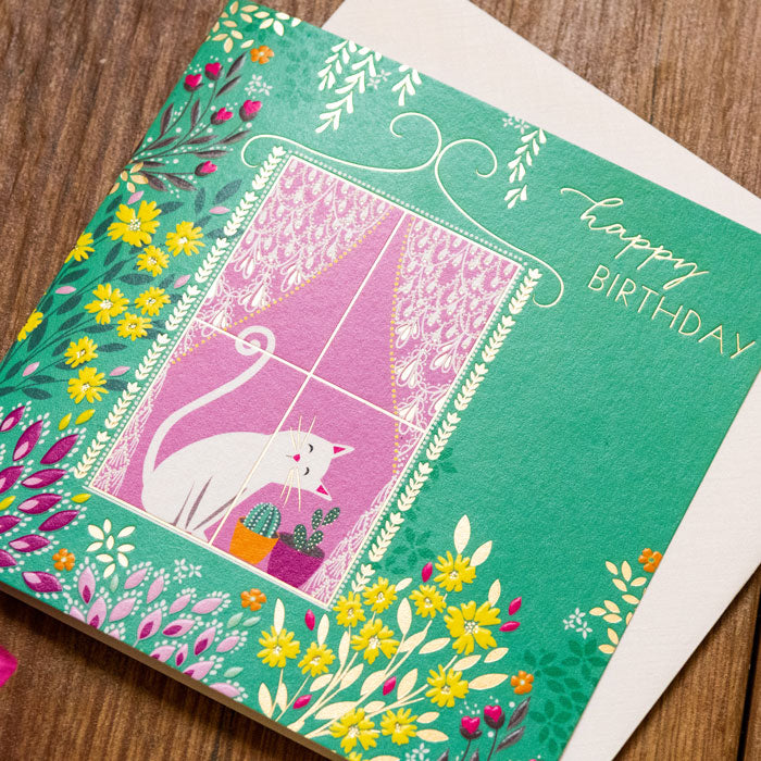 Curious Cat Birthday Card