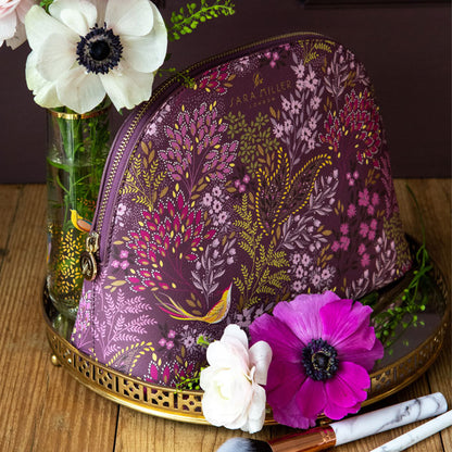 Plum Songbird Large Cosmetic Bag