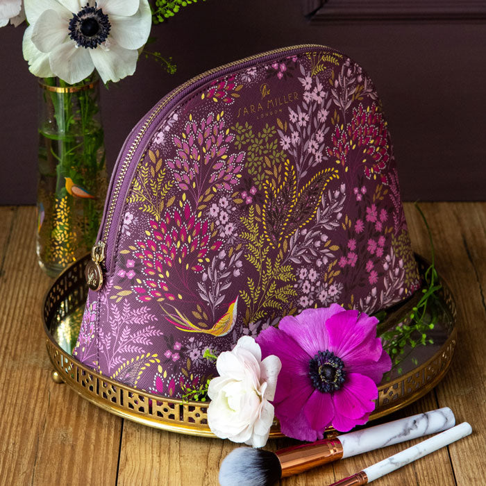 Plum Songbird Large Cosmetic Bag