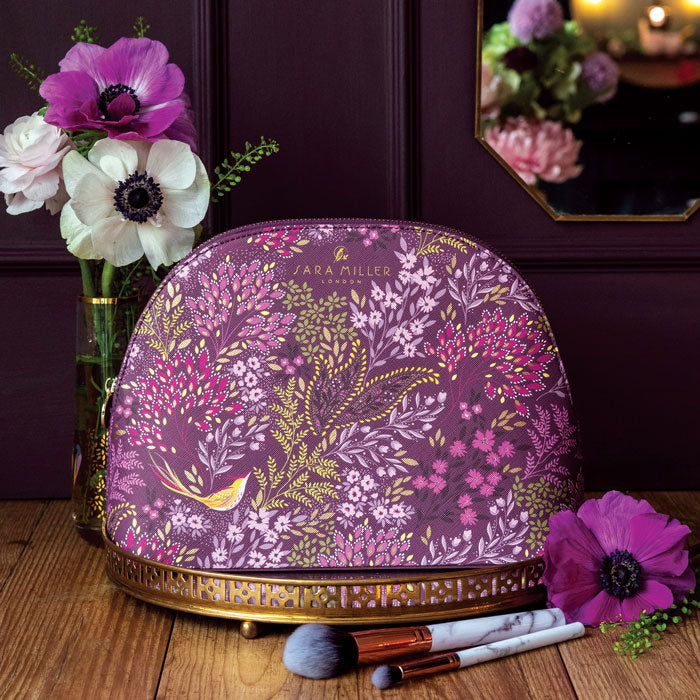 Plum Songbird Large Cosmetic Bag